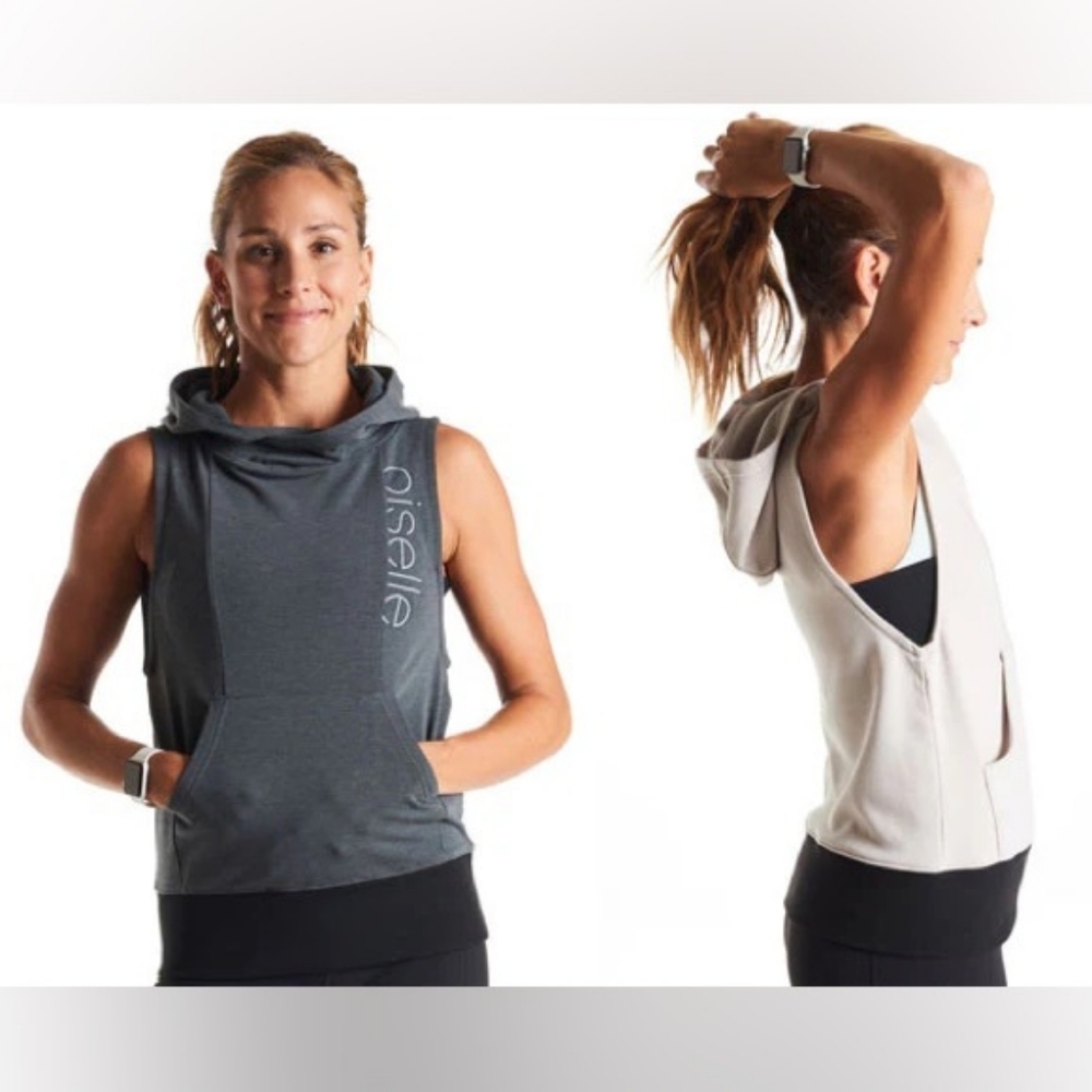 Oiselle Women's Sleeveless Hooded Tank Top - Gray